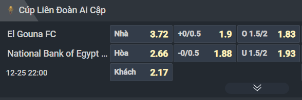 Nhận định, Soi tỷ lệ k&egrave;o El Gouna vs National Bank Of Egypt 23h00 ng&agrave;y 25/12: Lợi thế chủ nh&agrave; - Ảnh 4